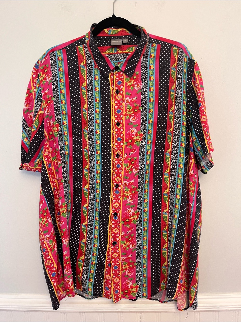 ASOS Vibrant Maximalist Button Down Shirt, Size 2XL